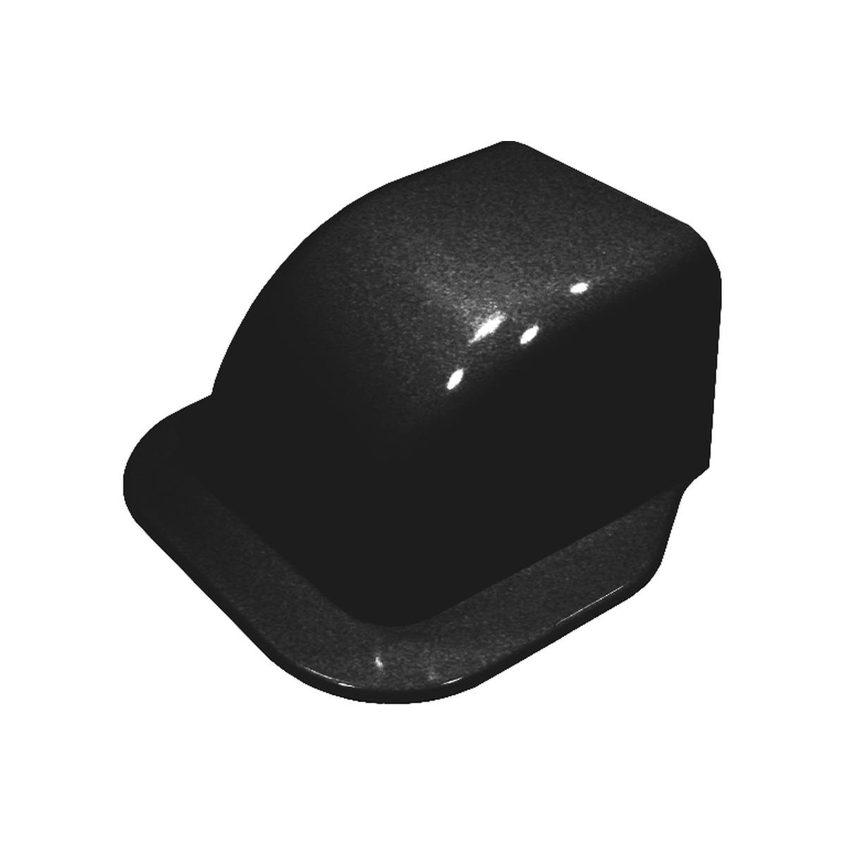 Gavellock med kant 80 x 60 mm svart