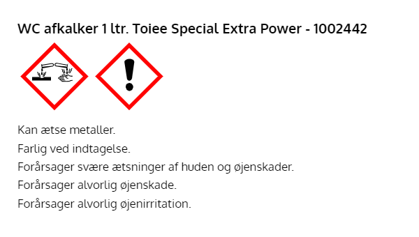 WC avkalkning 1 liter - Toiee Special Extra Power