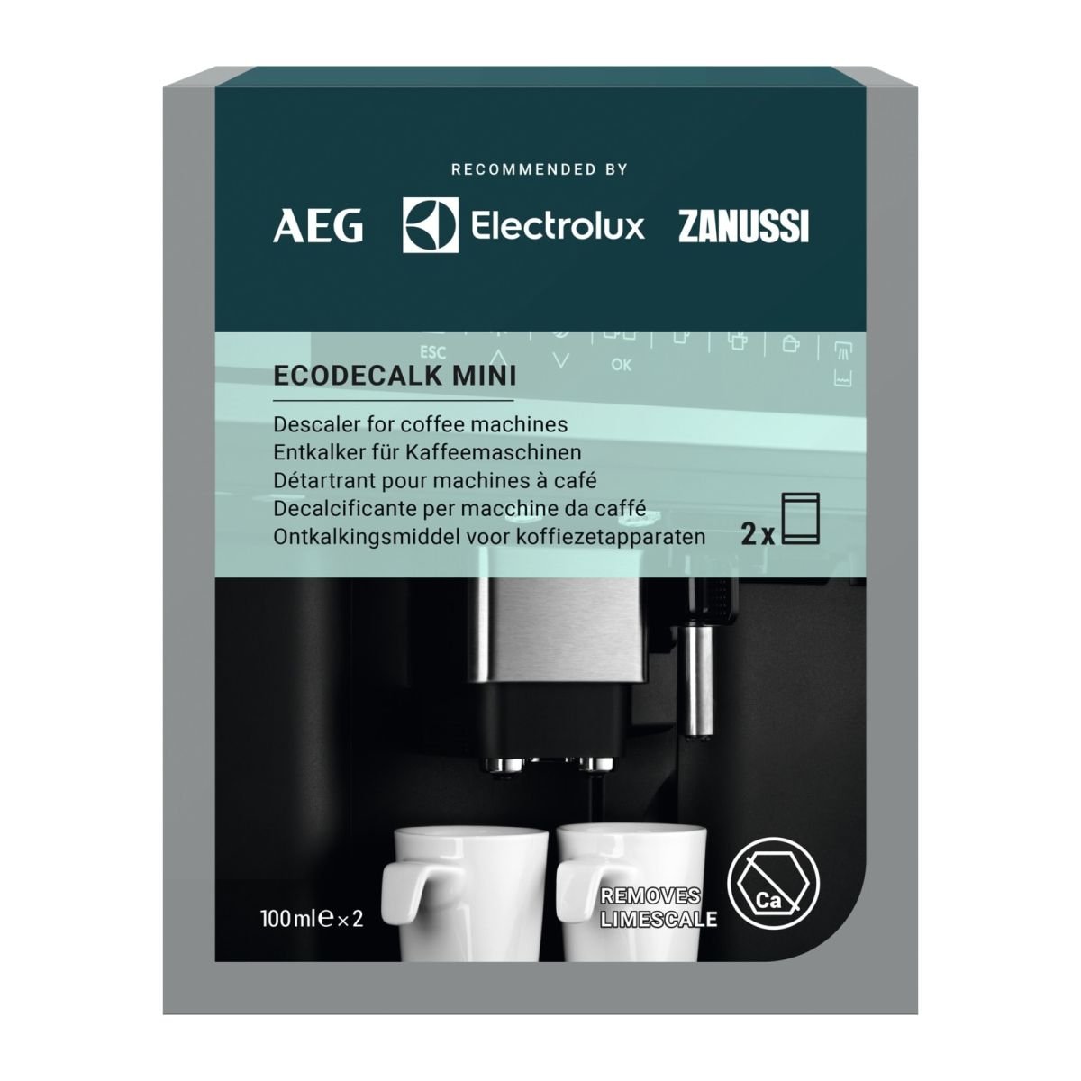 Ecodecalk Mini afkalker til kaffemaskiner passer til AEG