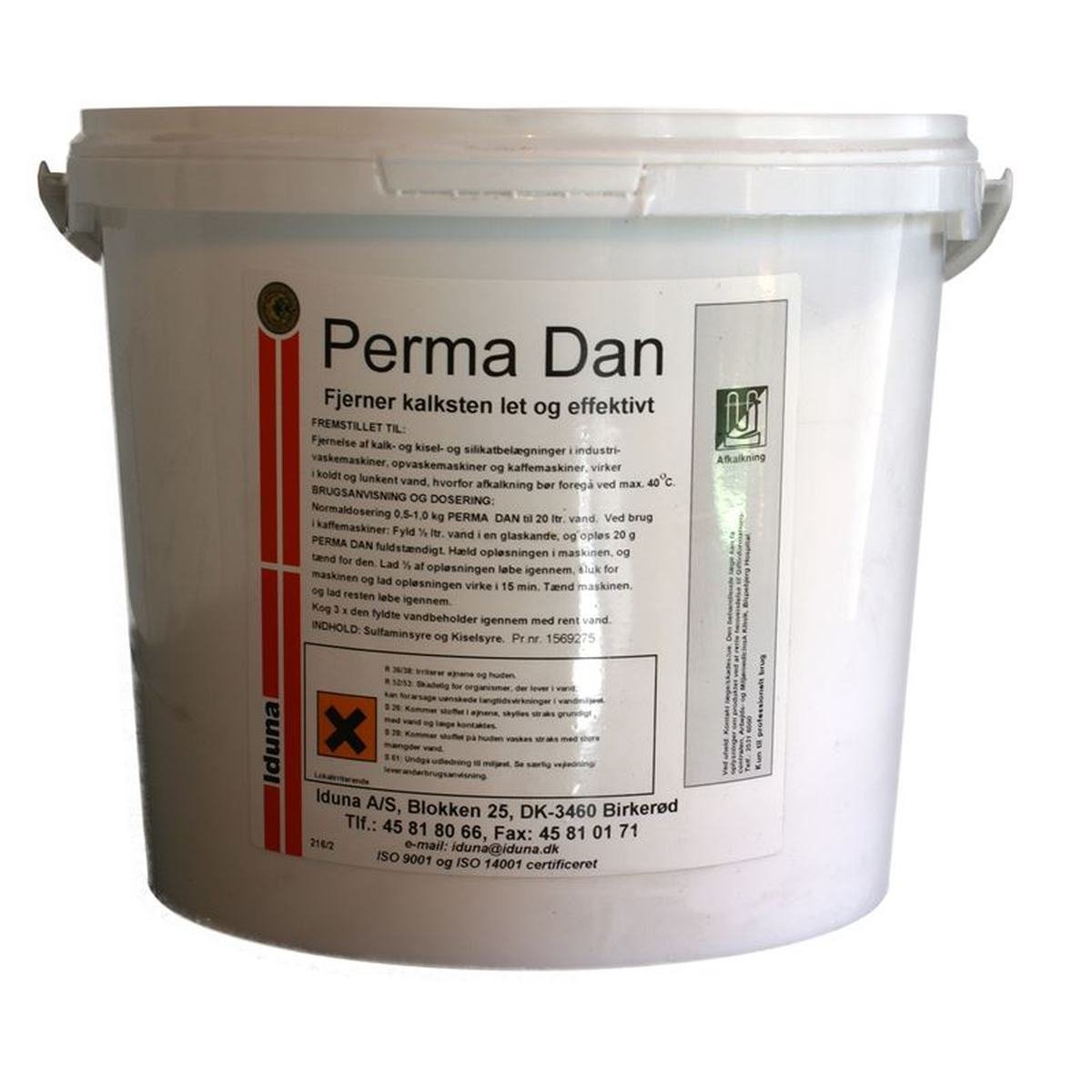 Afkalker Perma Dan spand med 5 kg. passer til Alternativ