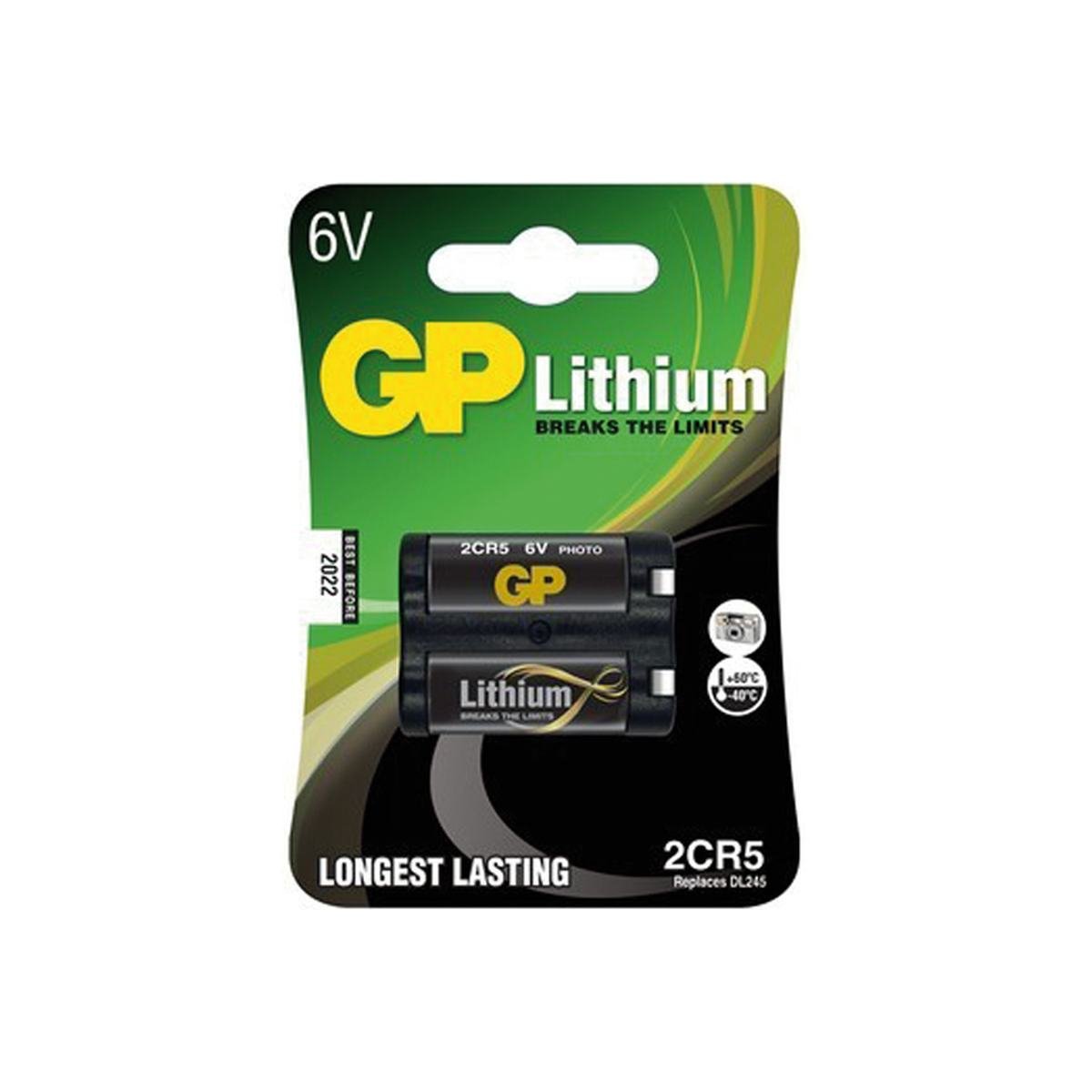 Batteri 6V Lithium 2CR5/245 1 stk. pakke - GP Batt