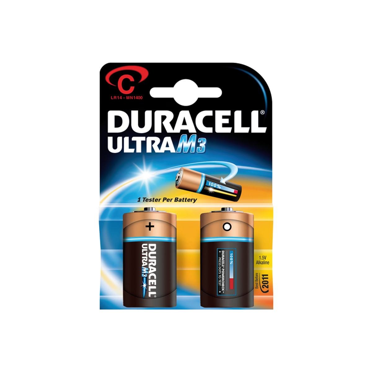 Batteri C / LR14 1,5V Ultra Power 2 stk. pakke - D