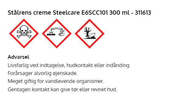 Stålrens SteelCare E6SCC101 300 ml.