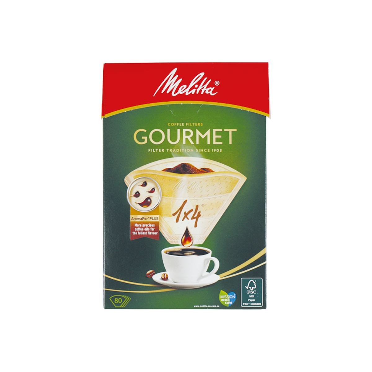 Kaffefilter str. 1/4 Gourmet Aroma Pure 