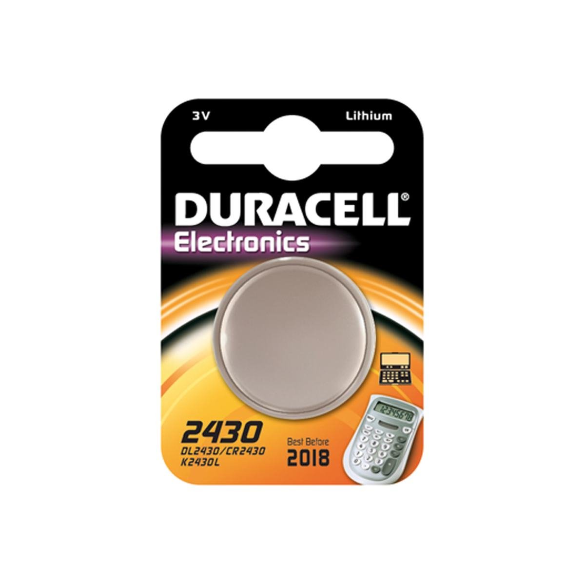Knappcell batteri cr2430 3v 1 st. Paket - Duracell