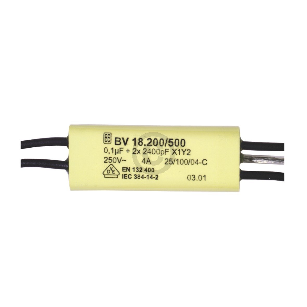 Buller kondensator 0,1µF BV 18200/500